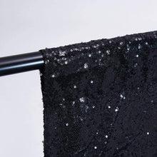 Load image into Gallery viewer, Black Sequin Backdrop Curtains